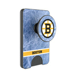 Boston Bruins Ice Wordmark PopSockets MagSafe-Compatible PopWallet+