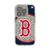 Boston Red Sox Personalized Circle Clear Phone Case for Apple iPhone
