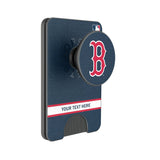 Boston Red Sox Personalized Endzone Solid PopSockets MagSafe-Compatible PopWallet+