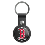 Boston Red Sox Personalized Insignia Black Airtag Holder