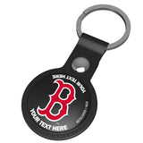 Boston Red Sox Personalized Insignia Black Airtag Holder