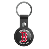 Boston Red Sox Personalized Insignia Black Airtag Holder