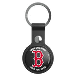 Boston Red Sox Personalized Insignia Black Airtag Holder