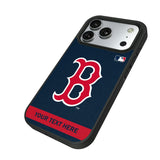 Boston Red Sox Personalized Stripe Bump Phone Case for Apple iPhone