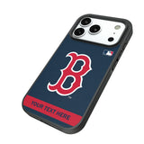 Boston Red Sox Personalized Stripe Bump Phone Case for Apple iPhone
