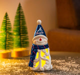 Atlanta Braves Statue 8 Inch LED Snowman