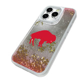 Buffalo Bills Historic Collection Linen Glitter Phone Case for Apple iPhone