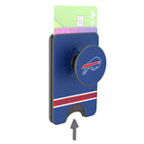 Buffalo Bills Personalized Endzone Solid PopSockets MagSafe-Compatible PopWallet+