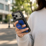 Buffalo Bills Personalized Endzone Solid PopSockets MagSafe-Compatible PopWallet+