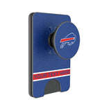 Buffalo Bills Personalized Endzone Solid PopSockets MagSafe-Compatible PopWallet+