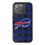 Buffalo Bills Plaid Black Bling Phone Case for Apple iPhone