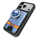 Buffalo Sabres Ice Wordmark PopSockets MagSafe-Compatible PopWallet+
