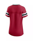 Women's San Francisco 49ers Fanatics Bling Athena Jersey Style Lace-up T-Shirt