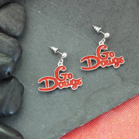 Georgia Bulldogs Slogan Earrings