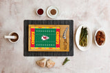 Kansas City Chiefs Football Field - Icon Glass Top Cutting Board & Knife Set