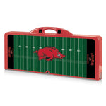 Arkansas Razorbacks Football Field - Picnic Table Portable Folding Table with Seats