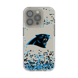 Carolina Panthers Confetti Clear Phone Case for Apple iPhone