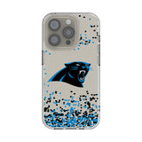 Carolina Panthers Confetti Clear Phone Case for Apple iPhone