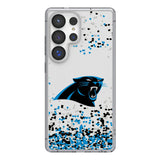 Carolina Panthers Confetti Clear Phone Case for Samsung Galaxy