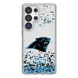 Carolina Panthers Confetti Clear Phone Case for Samsung Galaxy