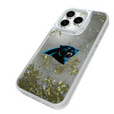 Carolina Panthers Linen Glitter Phone Case for Apple iPhone