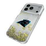 Carolina Panthers Linen Glitter Phone Case for Apple iPhone