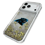 Carolina Panthers Linen Glitter Phone Case for Apple iPhone