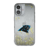 Carolina Panthers Linen Glitter Phone Case for Apple iPhone