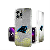 Carolina Panthers Linen Glitter Phone Case for Apple iPhone