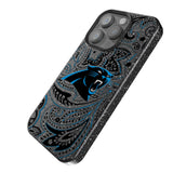 Carolina Panthers Paisley Black Bling Phone Case for Apple iPhone
