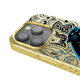Carolina Panthers Paisley Bling Phone Case for Apple iPhone