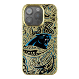 Carolina Panthers Paisley Bling Phone Case for Apple iPhone