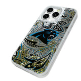 Carolina Panthers Paisley Glitter Phone Case for Apple iPhone