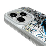 Carolina Panthers Paisley Glitter Phone Case for Apple iPhone