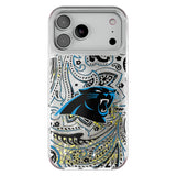 Carolina Panthers Paisley Glitter Phone Case for Apple iPhone