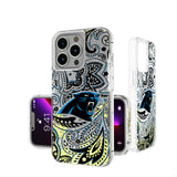 Carolina Panthers Paisley Glitter Phone Case for Apple iPhone