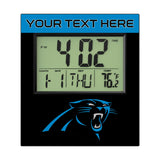 Carolina Panthers Personalized Color Block Wall Clock