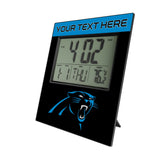 Carolina Panthers Personalized Color Block Wall Clock