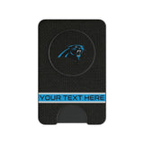 Carolina Panthers Personalized Endzone Solid PopSockets MagSafe-Compatible PopWallet+