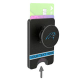 Carolina Panthers Personalized Endzone Solid PopSockets MagSafe-Compatible PopWallet+