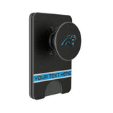 Carolina Panthers Personalized Endzone Solid PopSockets MagSafe-Compatible PopWallet+