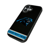 Carolina Panthers Personalized Stripe Bump Phone Case for Apple iPhone