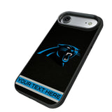 Carolina Panthers Personalized Stripe Bump Phone Case for Apple iPhone
