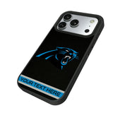 Carolina Panthers Personalized Stripe Bump Phone Case for Apple iPhone