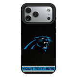 Carolina Panthers Personalized Stripe Bump Phone Case for Apple iPhone