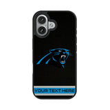Carolina Panthers Personalized Stripe Bump Phone Case for Apple iPhone 17 Series