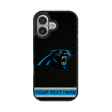 Carolina Panthers Personalized Stripe Bump Phone Case for Apple iPhone