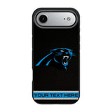Carolina Panthers Personalized Stripe Bump Phone Case for Apple iPhone