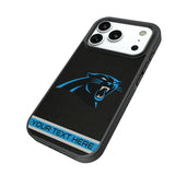 Carolina Panthers Personalized Stripe Bump Phone Case for Apple iPhone