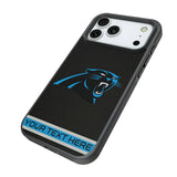 Carolina Panthers Personalized Stripe Bump Phone Case for Apple iPhone